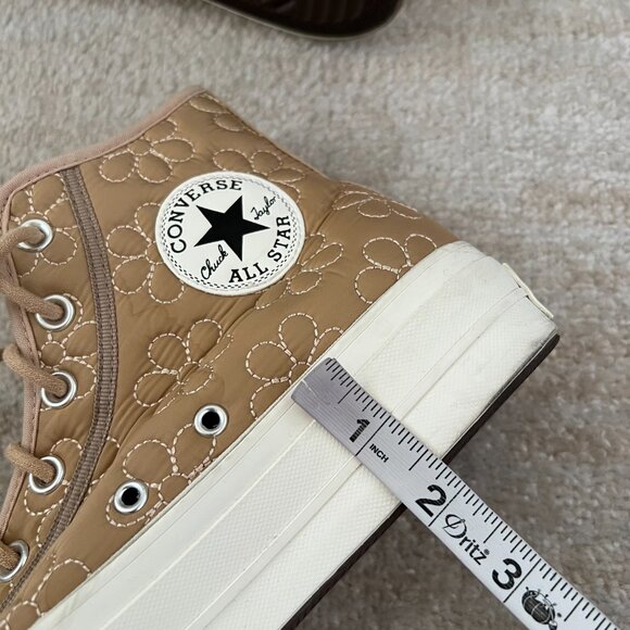 Converse All Star Lift Quilted High Top Platform Sneakers Shoes 10.5 - Picture 10 of 10